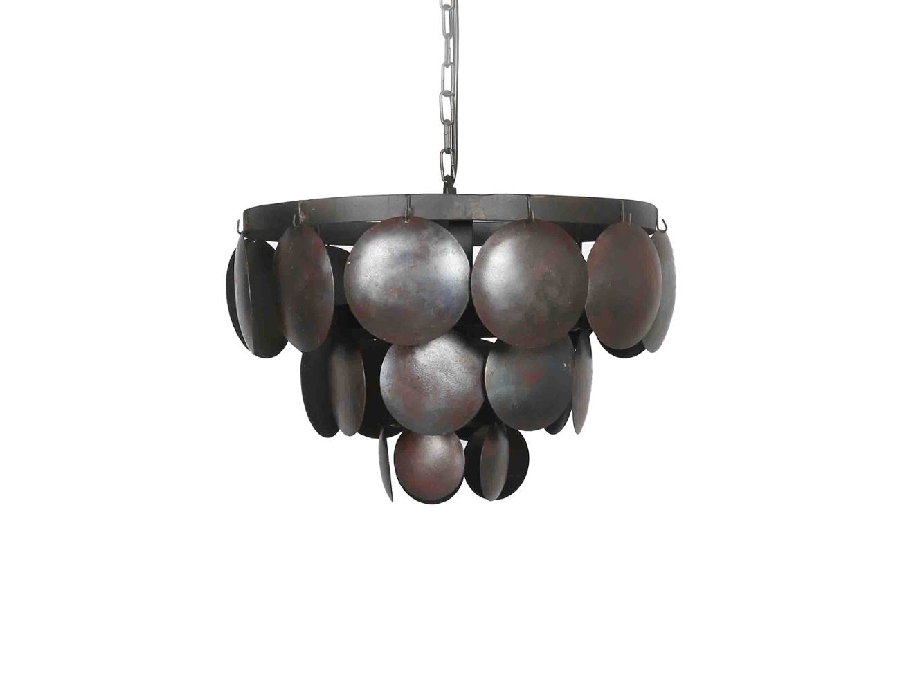 Hanglamp metalen ronde schijven Lauren S - My Sober Home