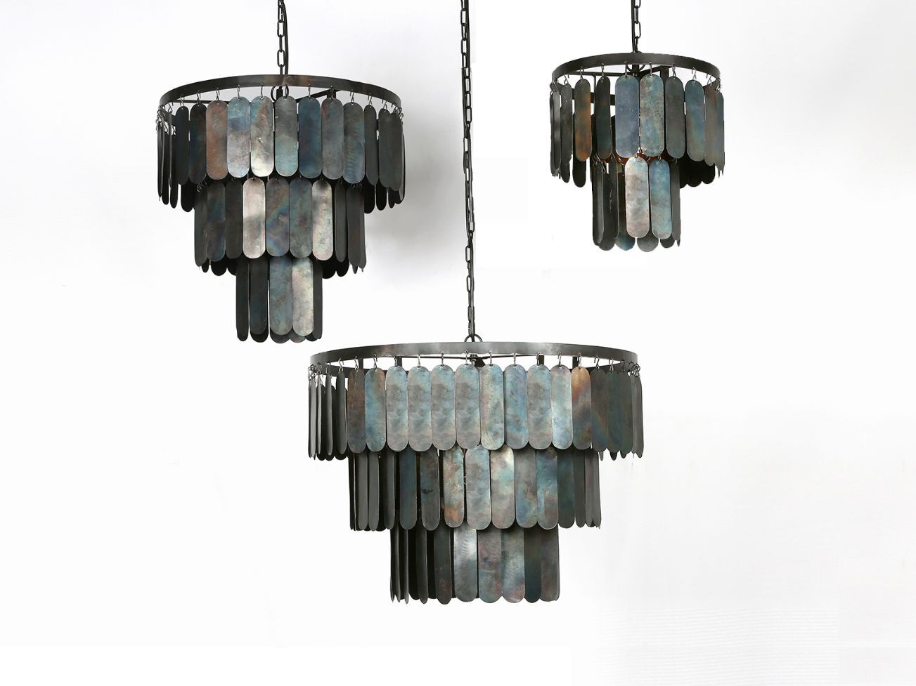 Hanglamp metalen schijven Amber M - My Sober Home