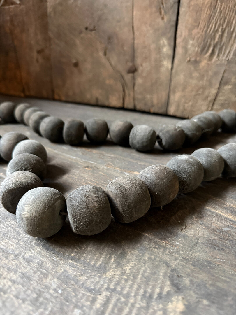 Grote houten kralen ketting
