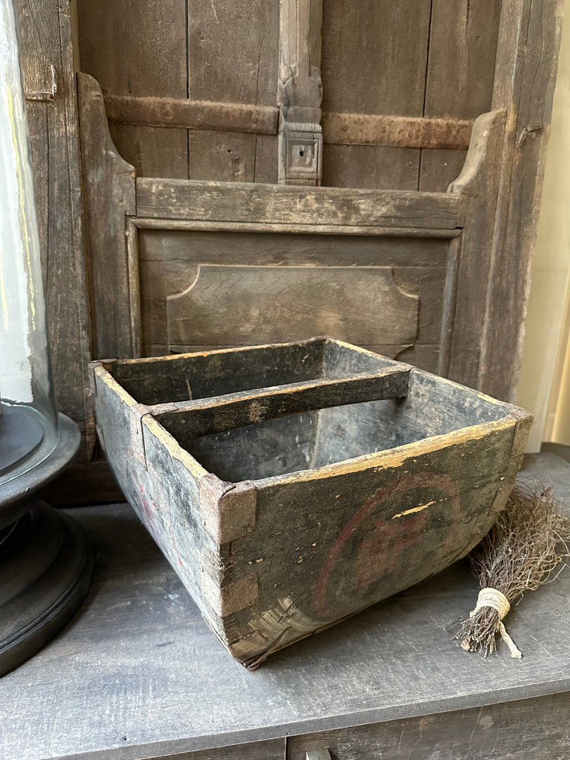 Oude houten Chinese rijstbak