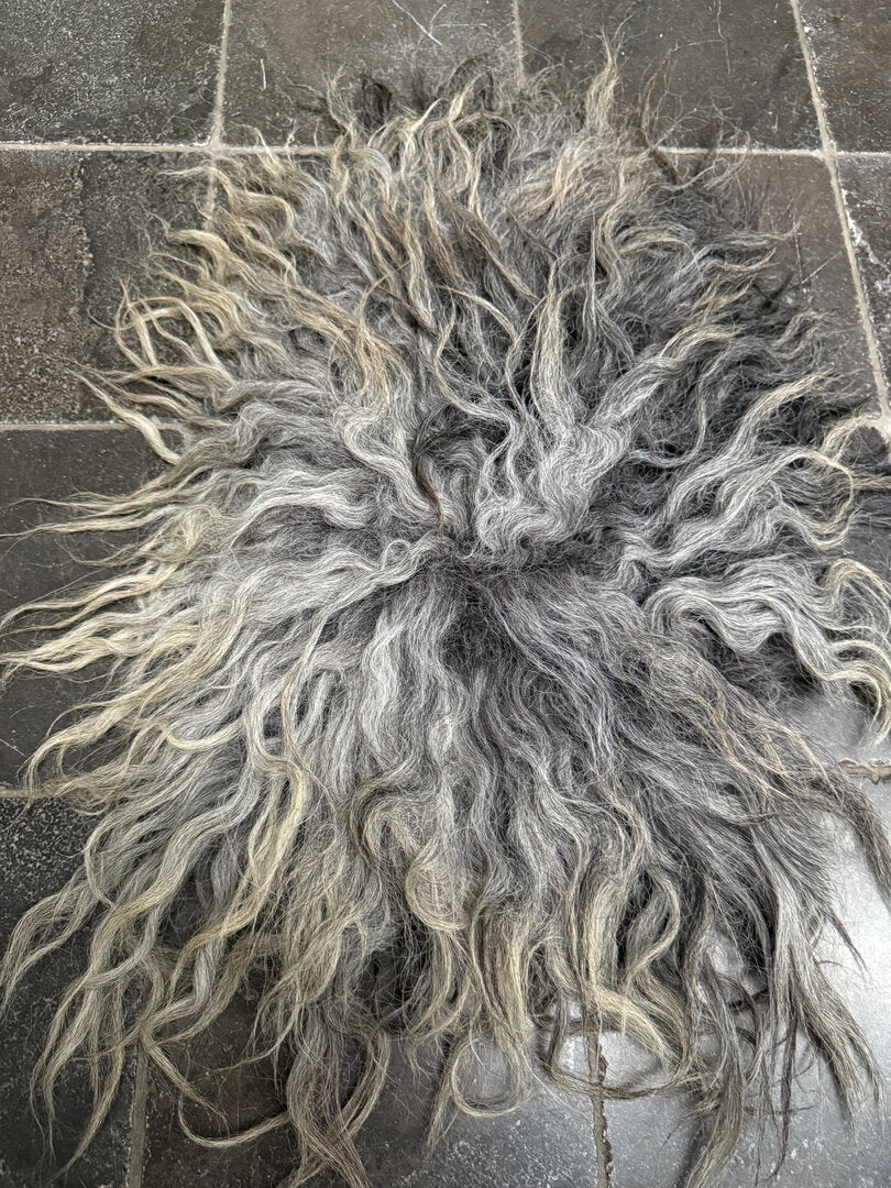 Kruk vachtje beige/grijs