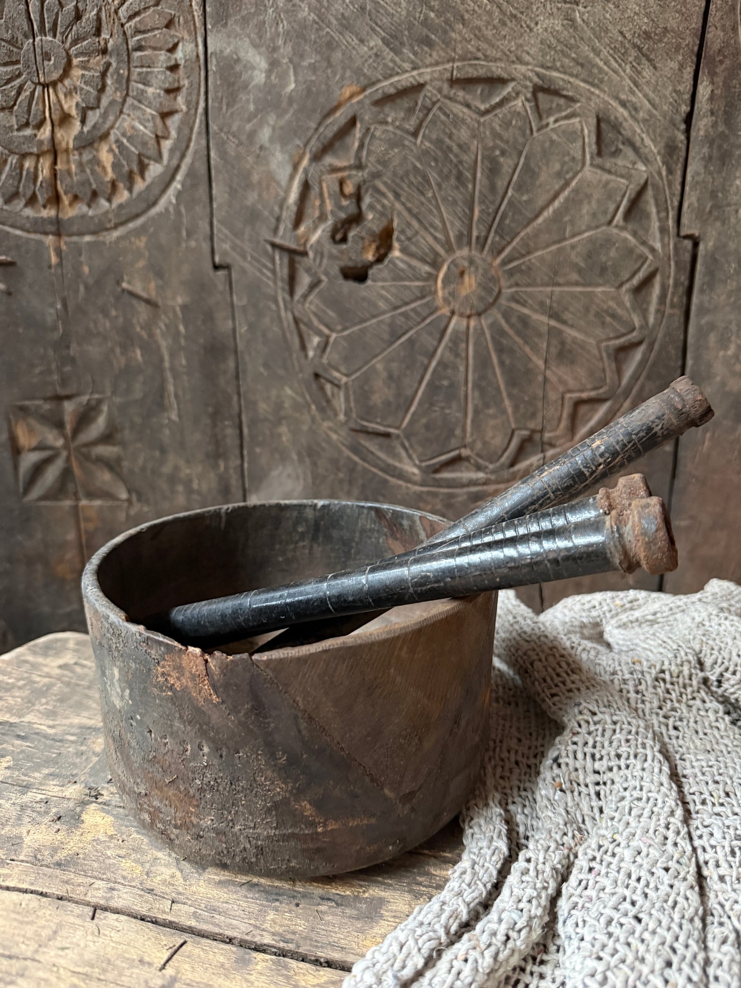 Antique opium pipe tool