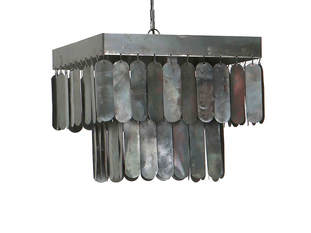 Hanglamp metalen schijven vierkant Lara S