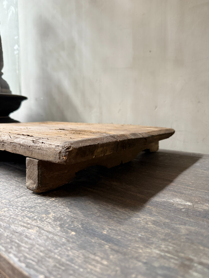 Oude houten bajot tafel / plank - My Sober Home