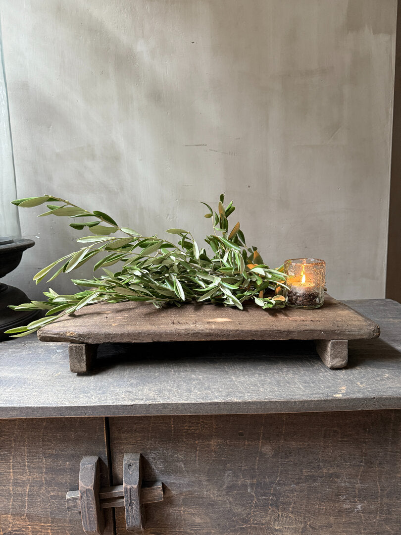 Oude houten bajot tafel / plank - My Sober Home