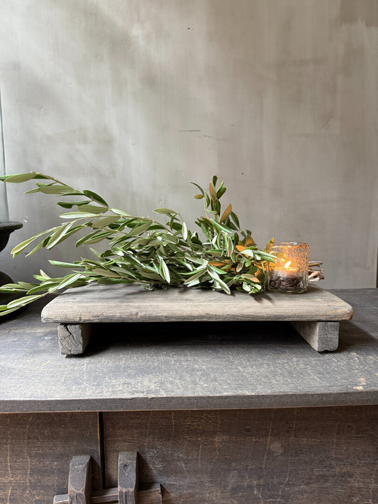 Oude houten bajot tafel / plank