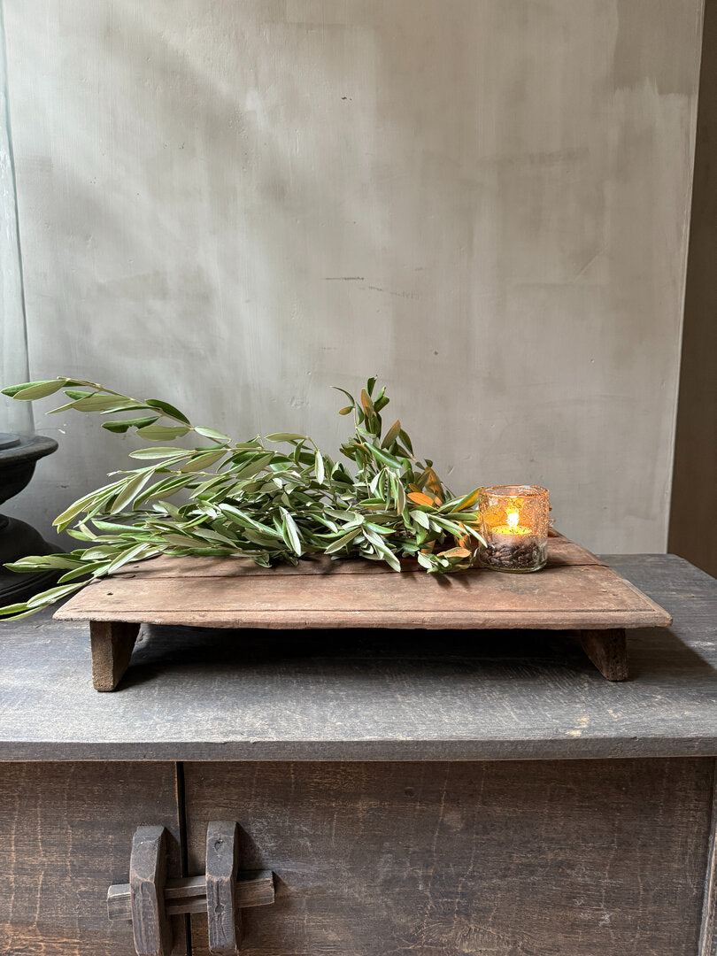 Oude houten bajot tafel / plank