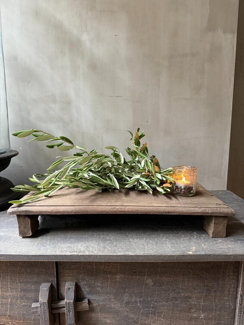 Oude houten bajot tafel / plank