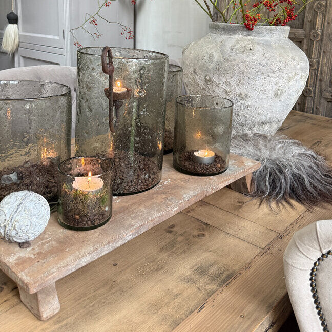 Oude houten bajot tafel / plank