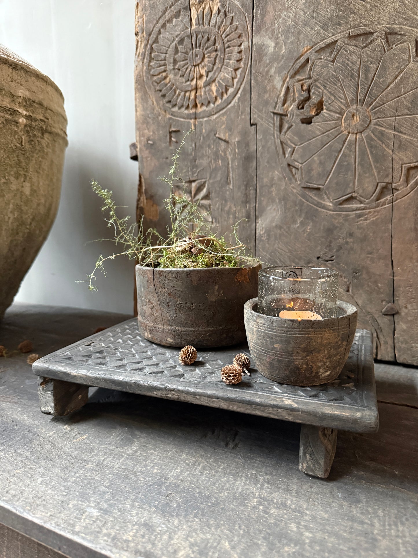 Old wooden bayonet plank