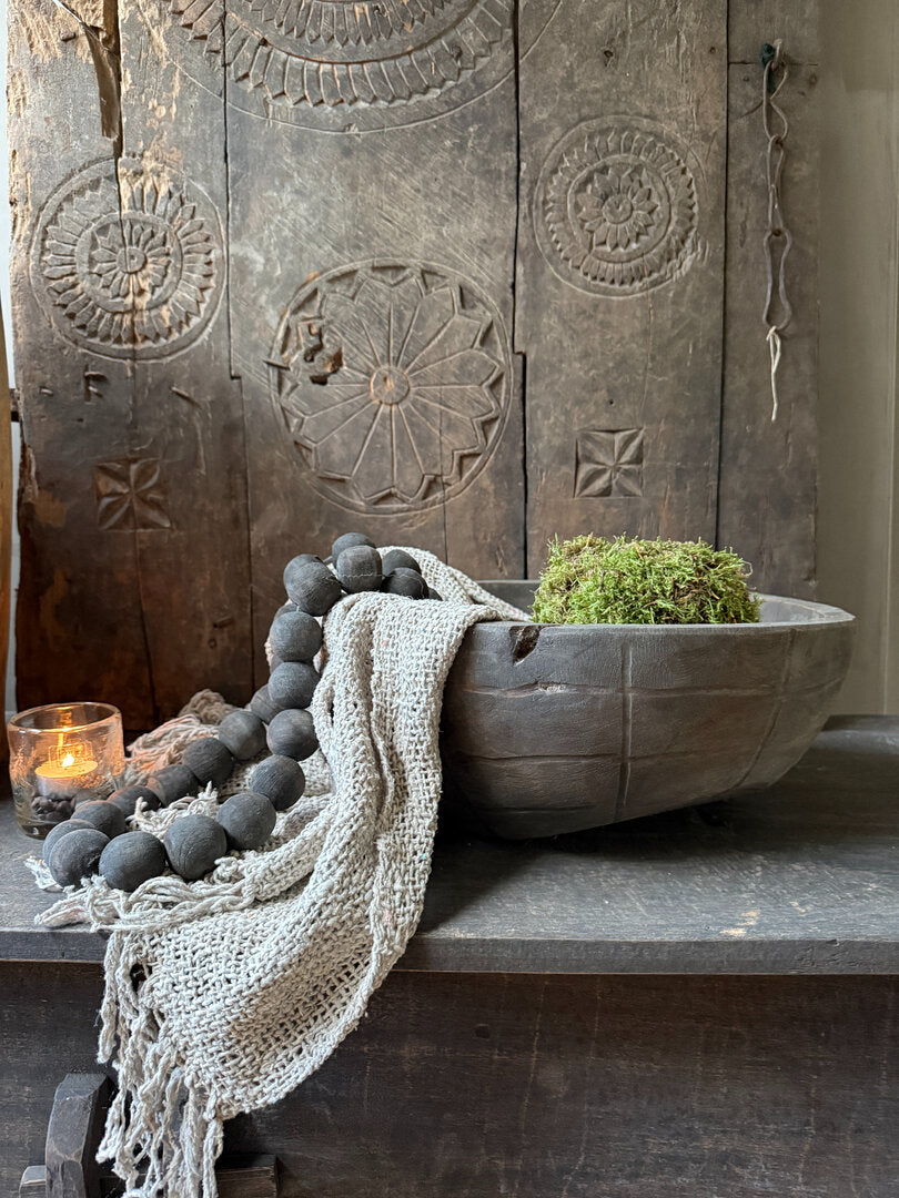 Grote houten kralen ketting