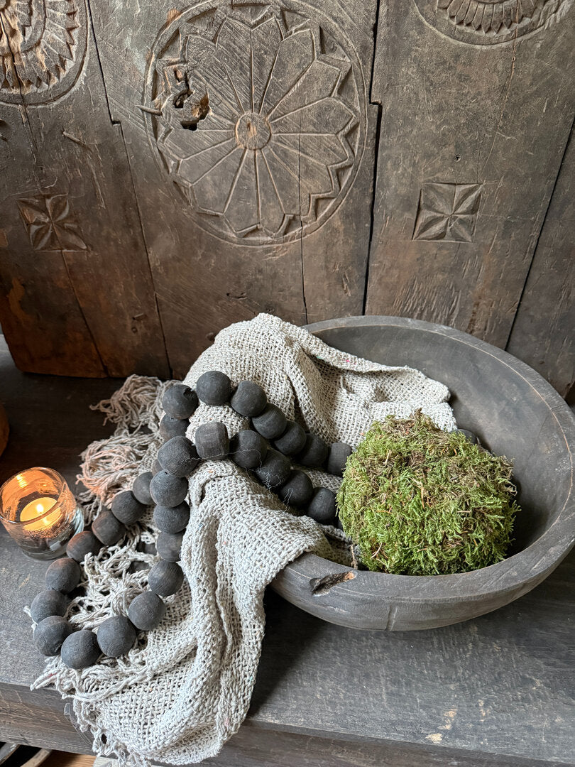 Grote houten kralen ketting