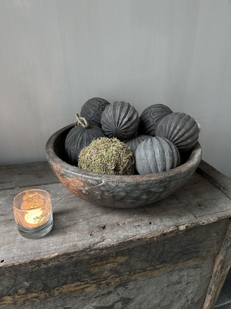 Decoratieve houten bal Indy grijs m - My Sober Home