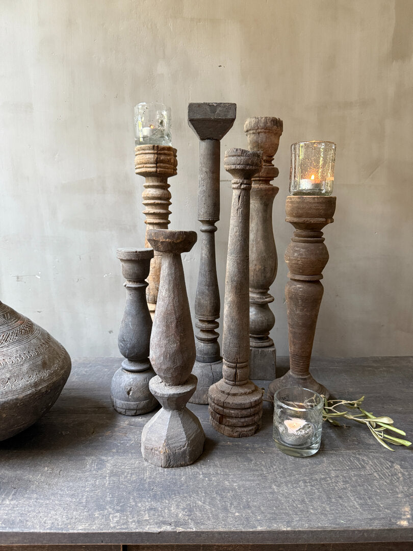 Houten kandelaar/baluster