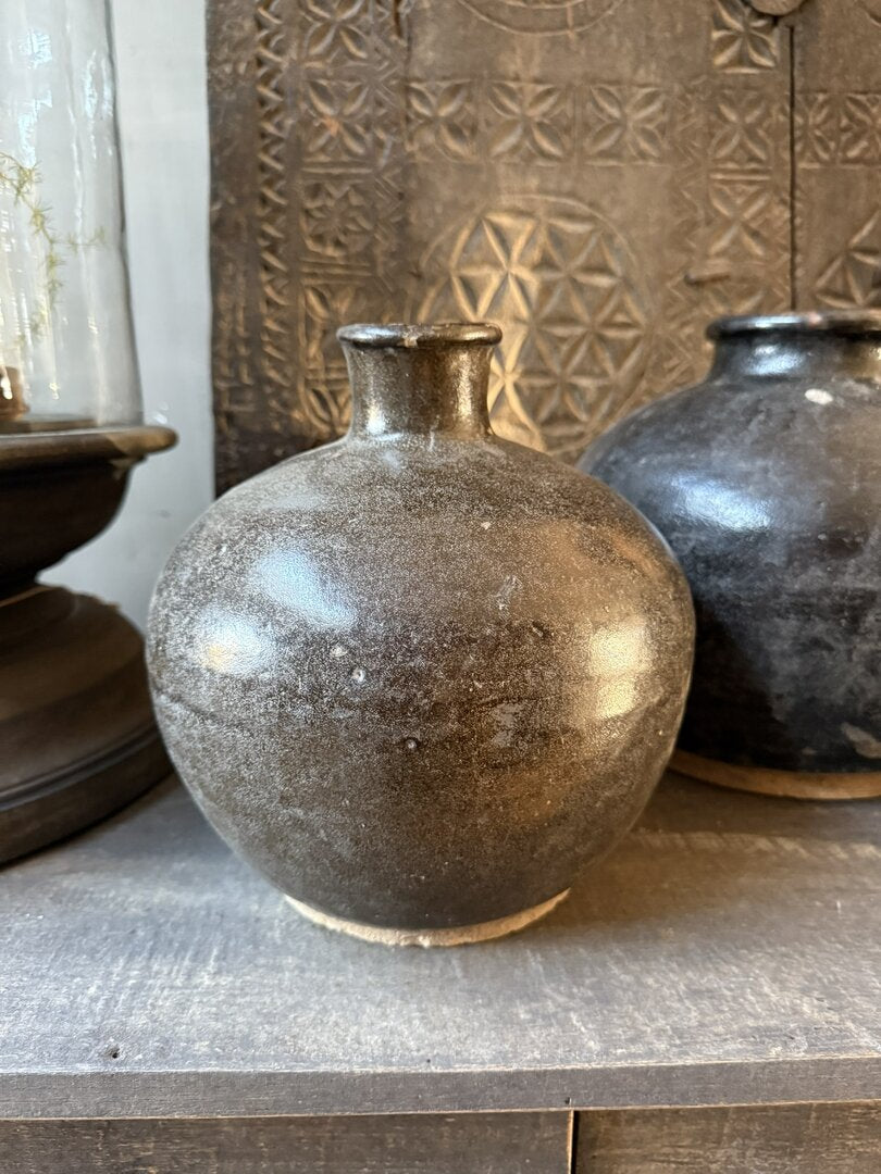 Chinese vaas / pot zwart