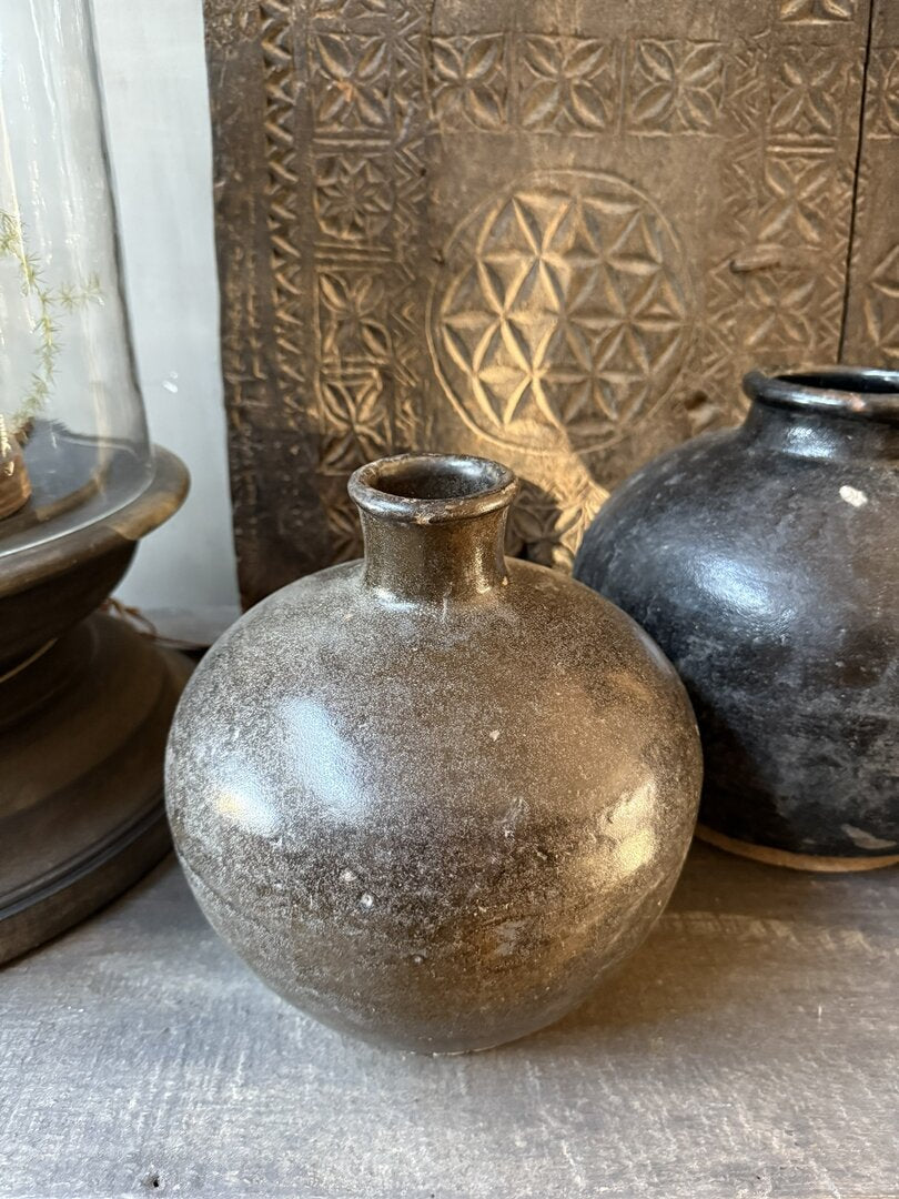 Chinese vaas / pot zwart