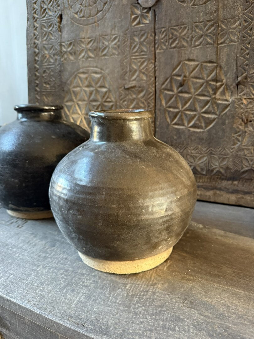 Chinese vaas / pot zwart