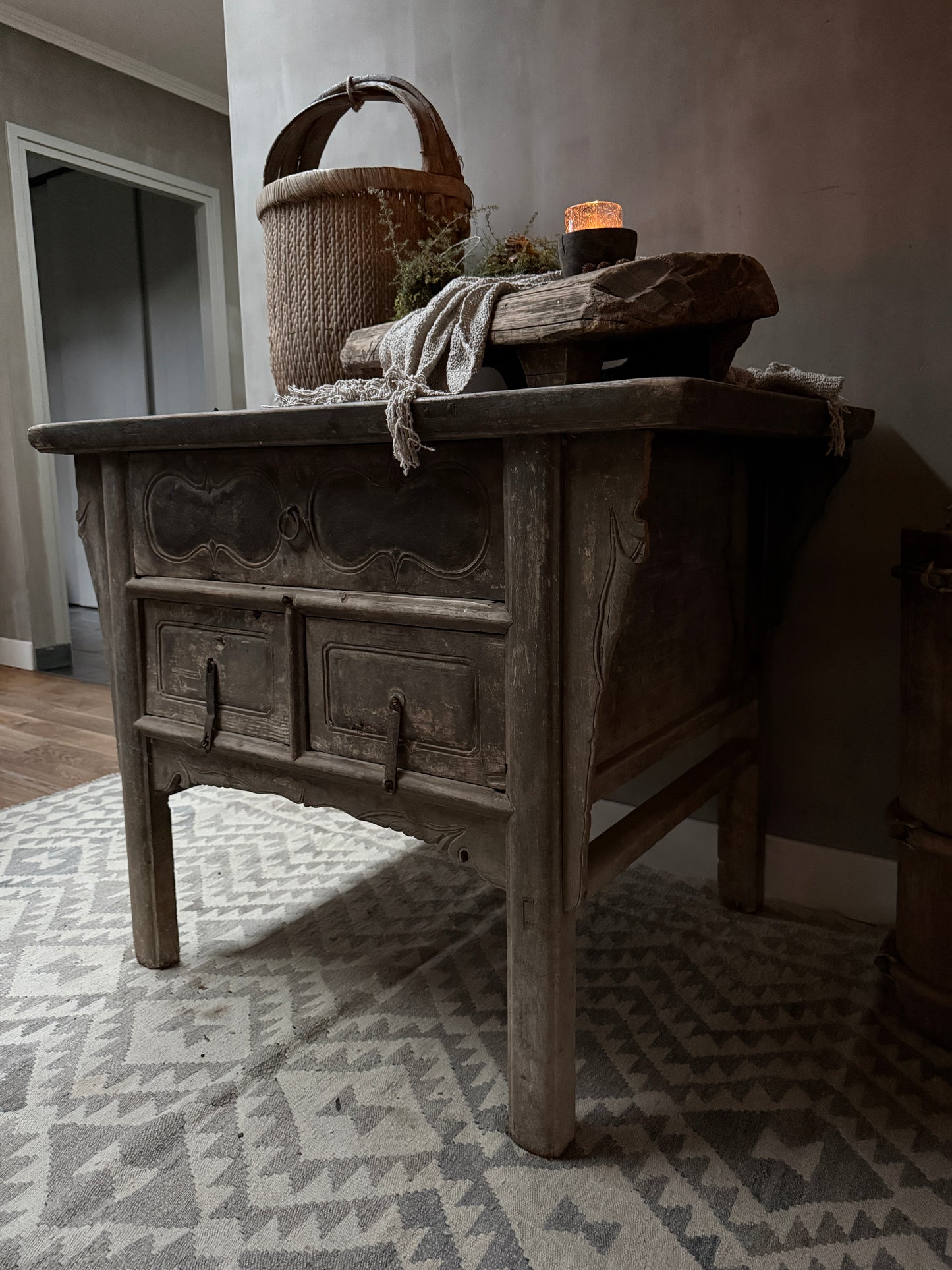 Antique Chinese altar wall table / cabinet