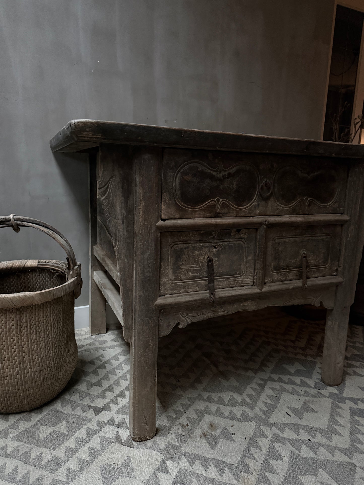 Antique Chinese altar wall table / cabinet