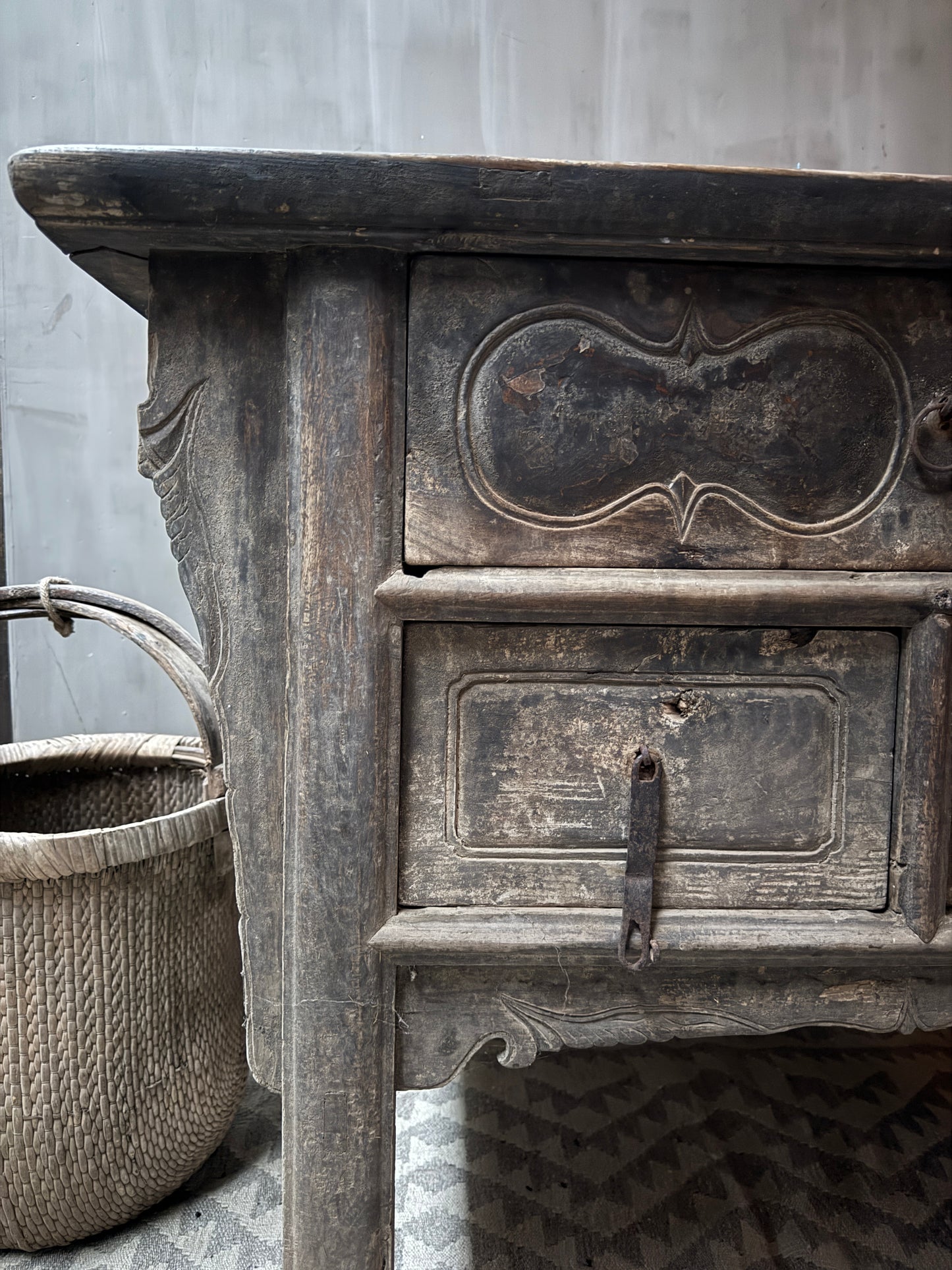 Antique Chinese altar wall table / cabinet