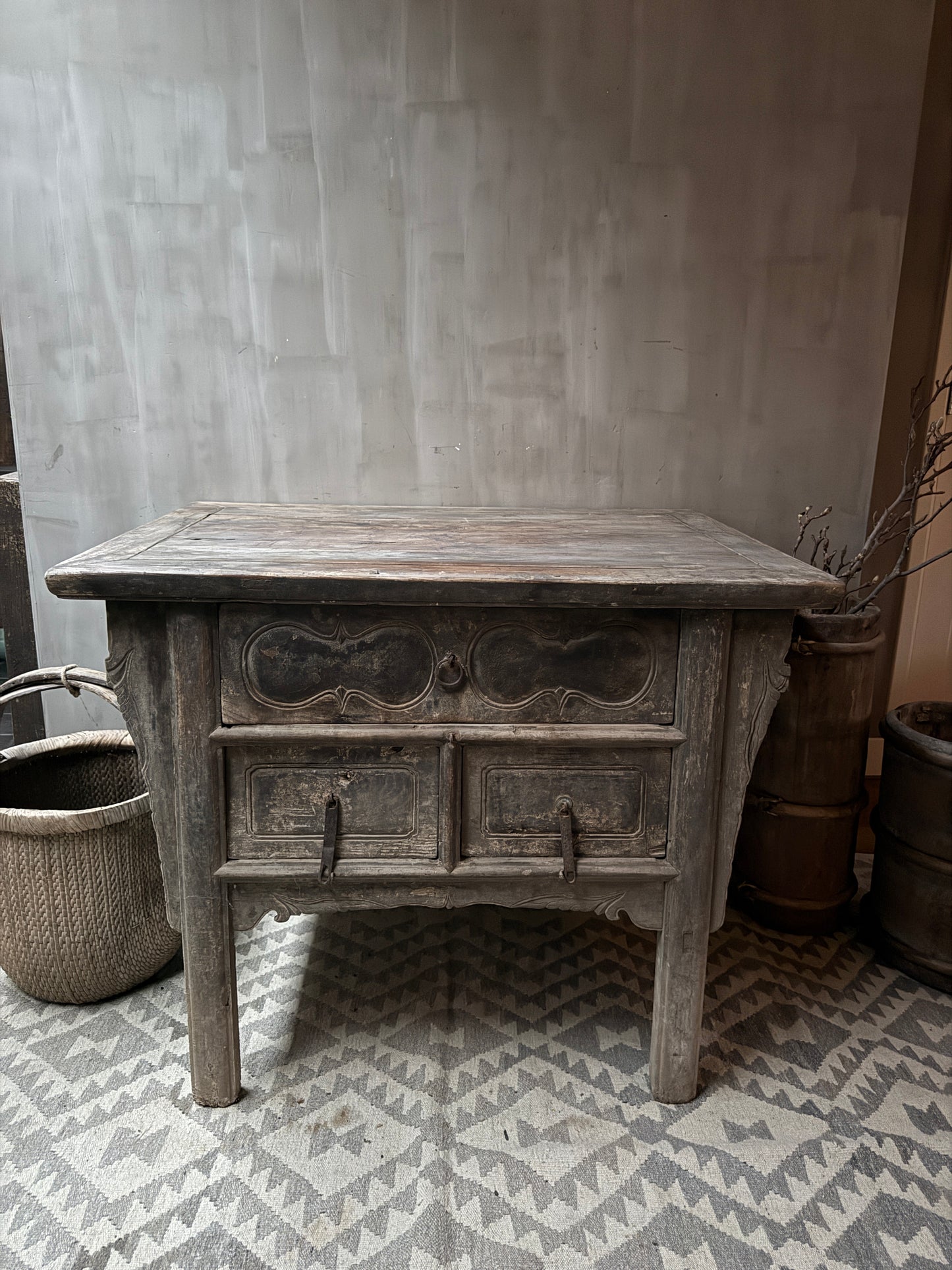 Antique Chinese altar wall table / cabinet