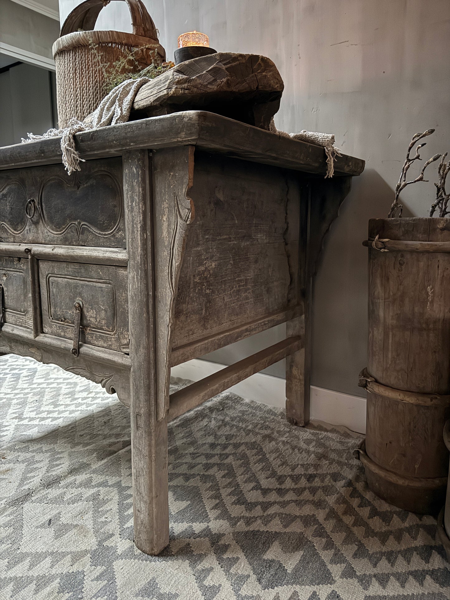 Antique Chinese altar wall table / cabinet