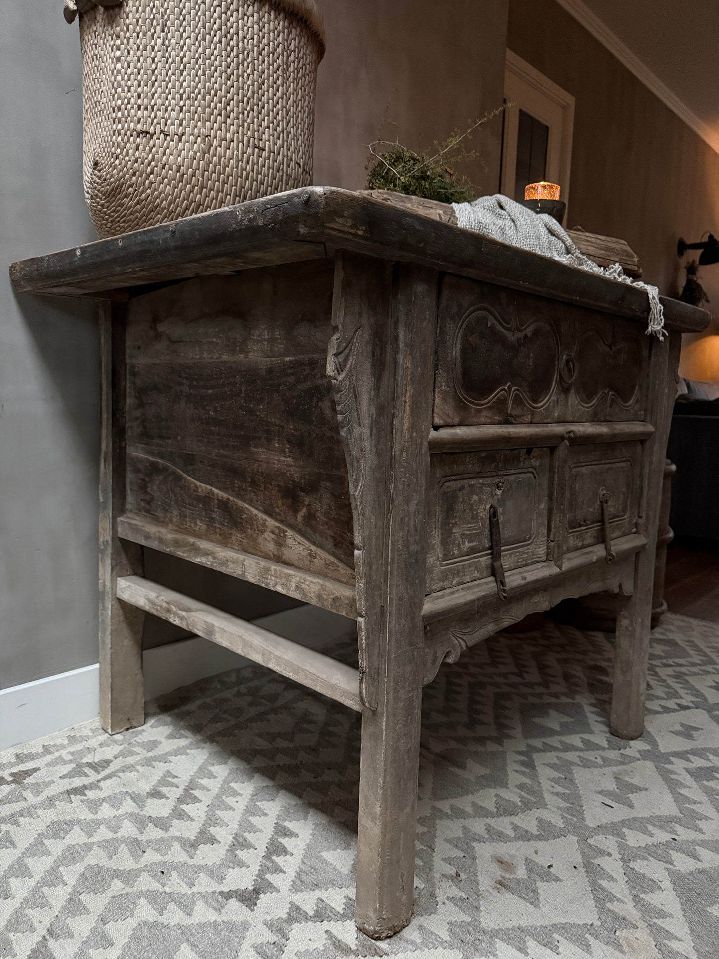 Antique Chinese altar wall table / cabinet