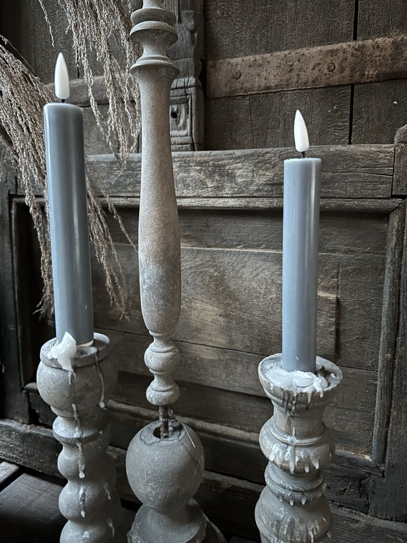 Dinerkaars Wax LED Grijs 15 cm (2 stuks) - My Sober Home