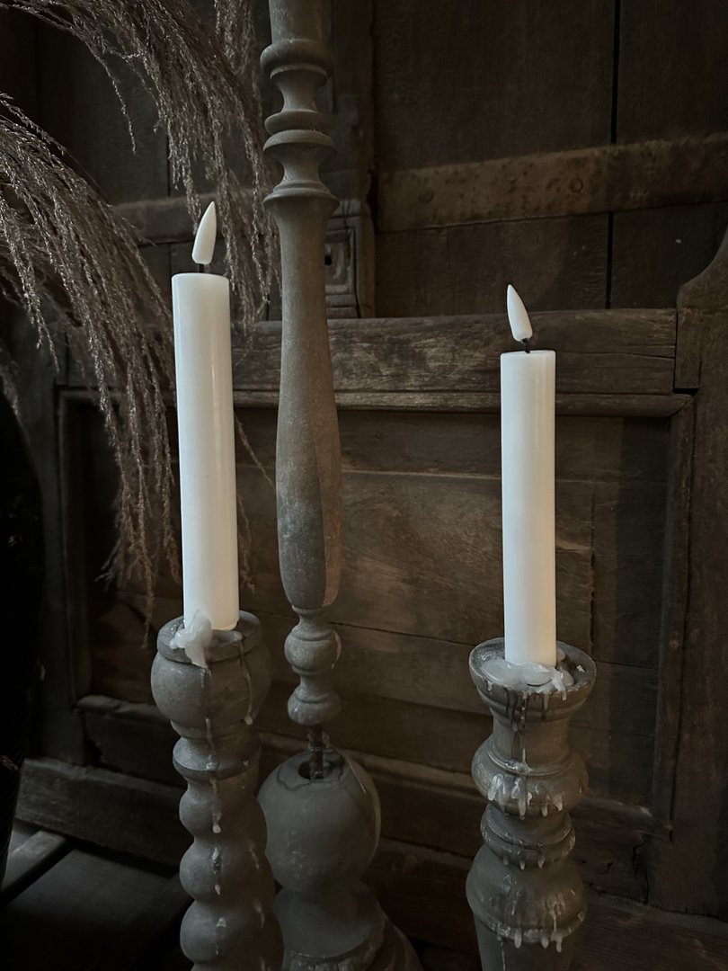 Dinerkaars Wax LED Wit 15 cm (2 stuks) - My Sober Home