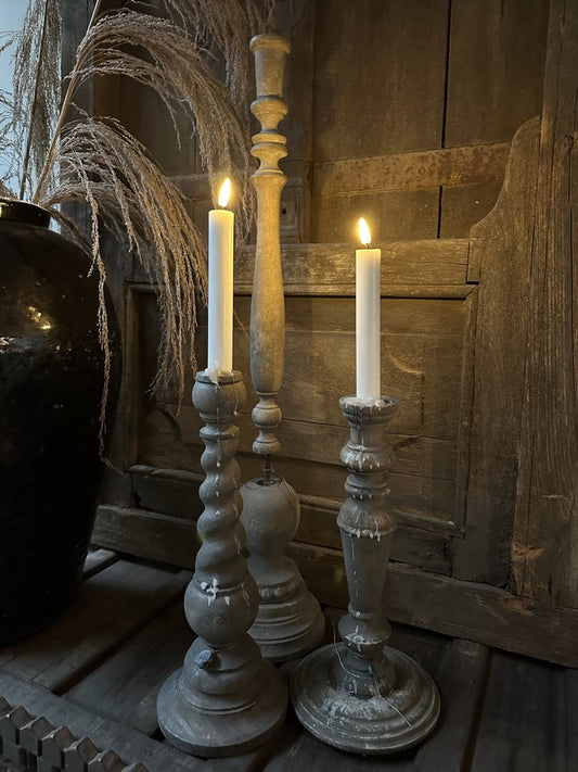 Dinerkaars Wax LED Wit 15 cm (2 stuks) - My Sober Home