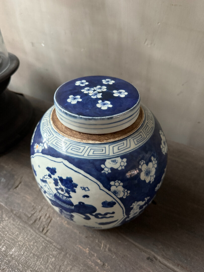 Antieke Chinese gember pot met deksel