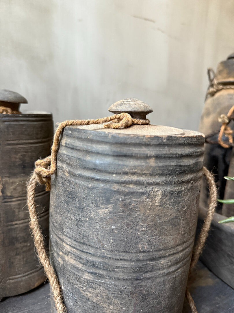 Houten kruikje met deksel - My Sober Home