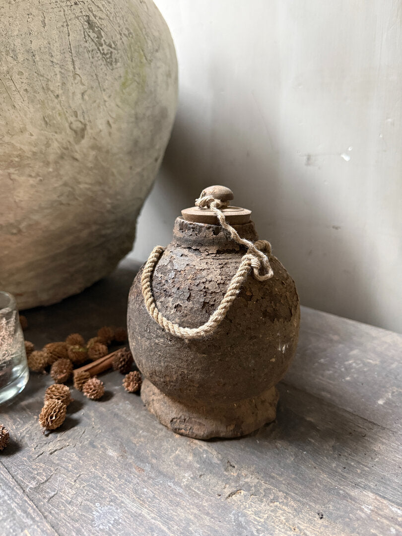 Houten kruikje met deksel - My Sober Home