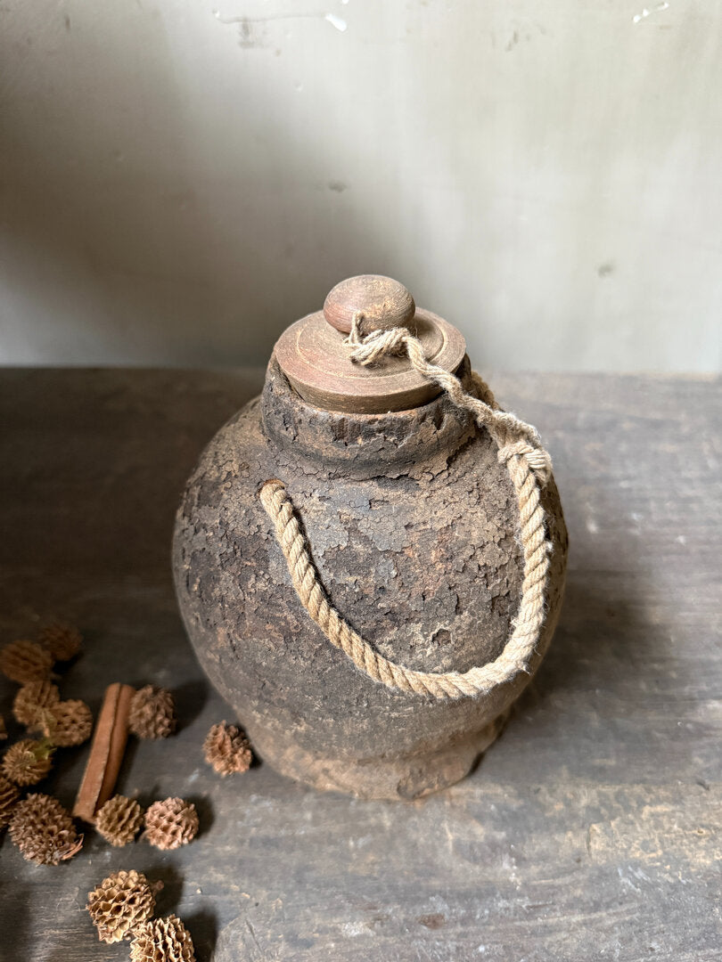 Houten kruikje met deksel - My Sober Home