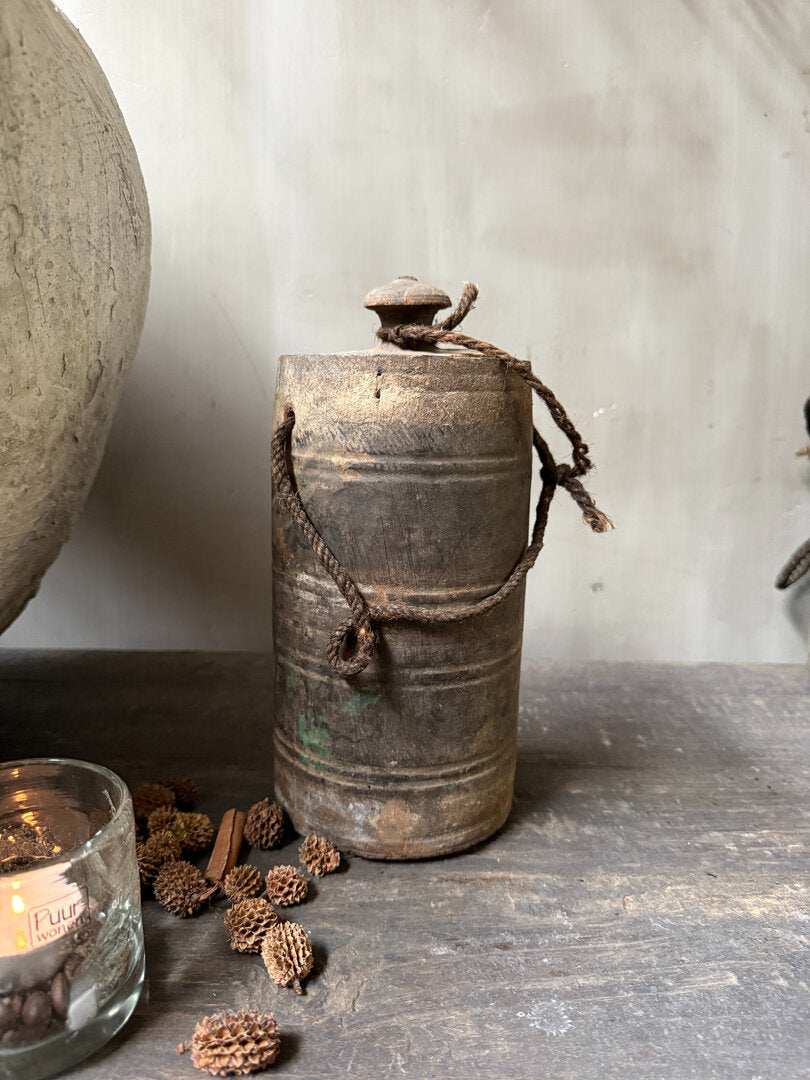 Houten kruikje met deksel - My Sober Home