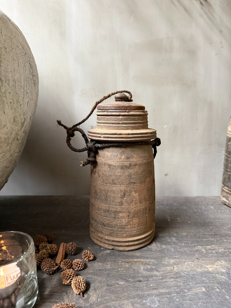 Houten kruikje met deksel - My Sober Home