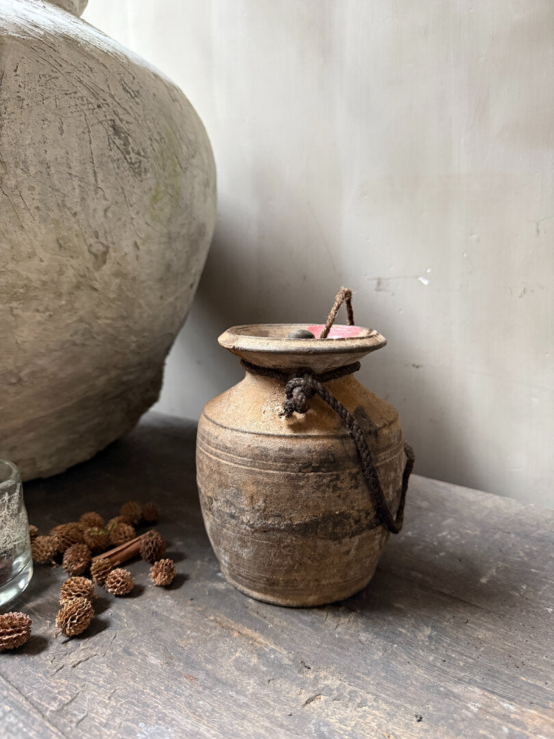 Houten kruikje met deksel