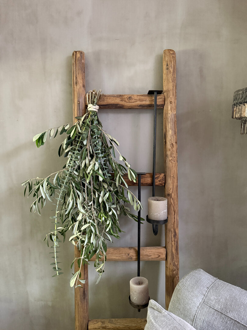 Interieur decoratie set ladder met toef - My Sober Home