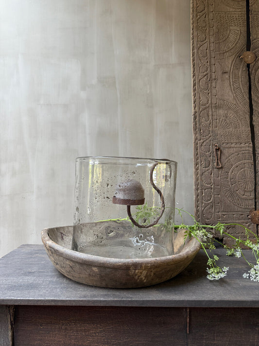 Oude houten schaal / bak xl - My Sober Home