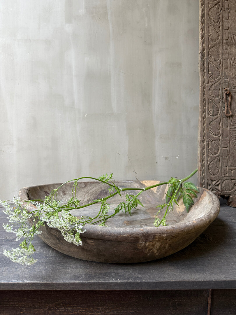Oude houten schaal / bak xl - My Sober Home