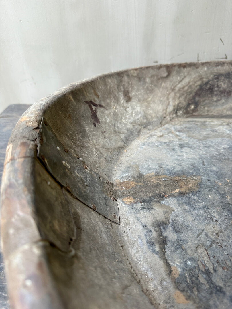 Oude houten schaal / bak xl - My Sober Home