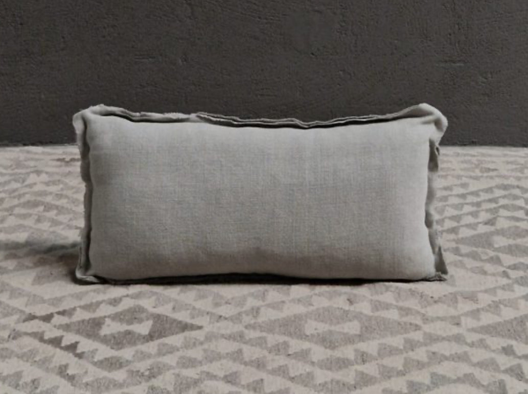 Linnen kussen taupe