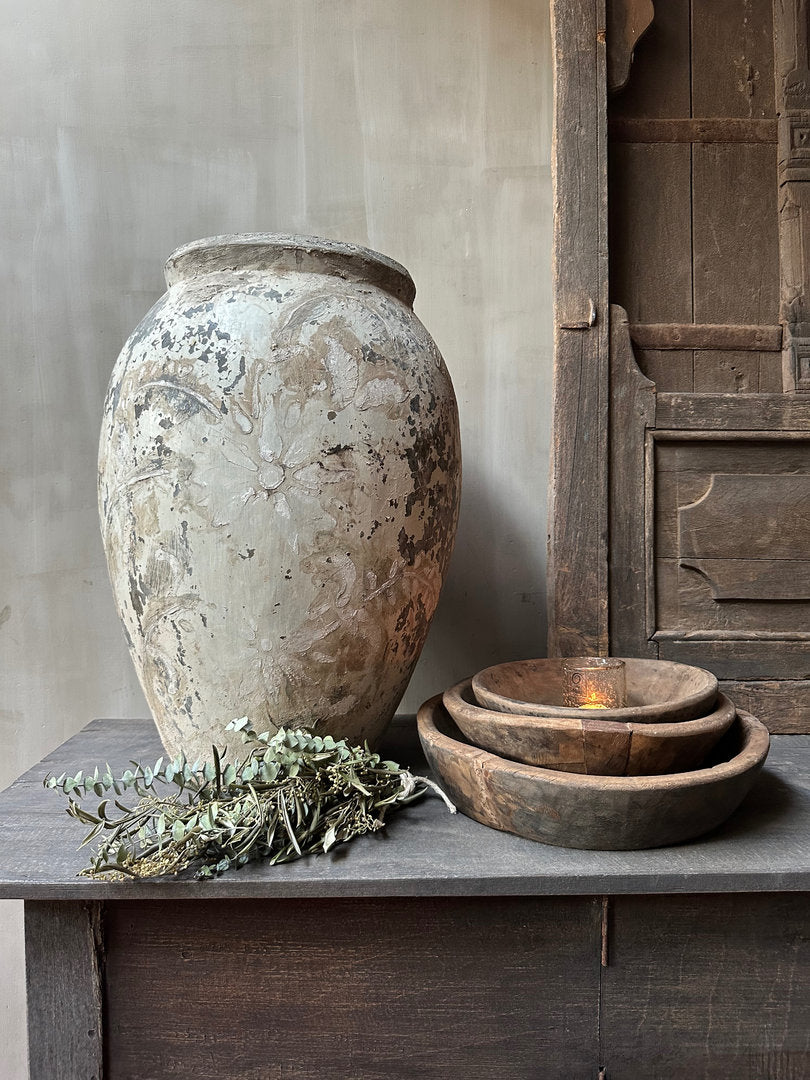 Luxe Indiase stenen kruik / pot