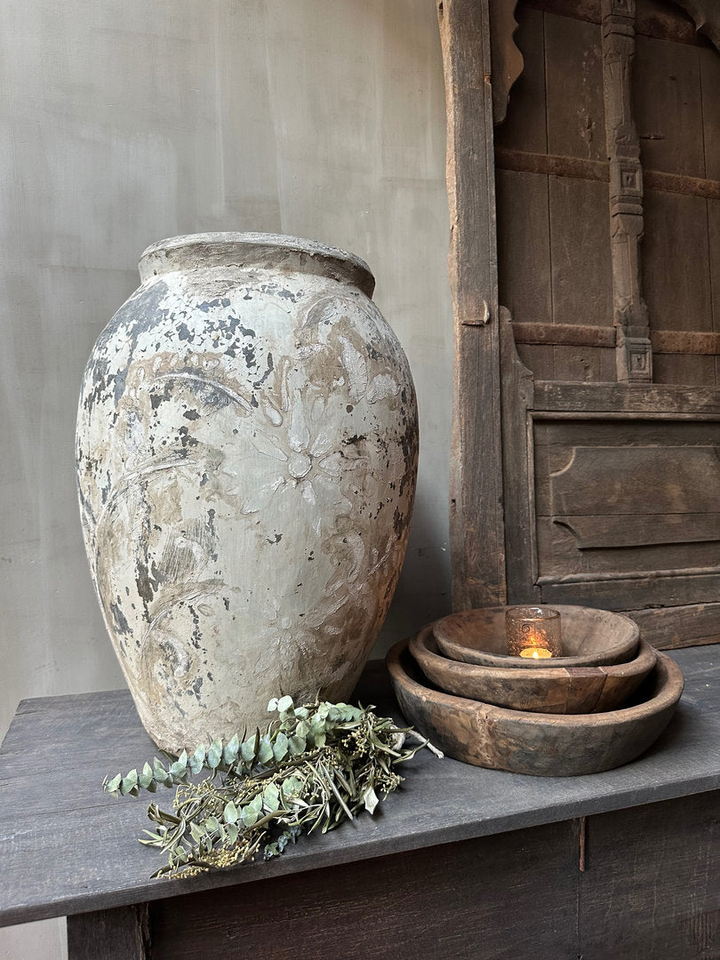 Luxe Indiase stenen kruik / pot