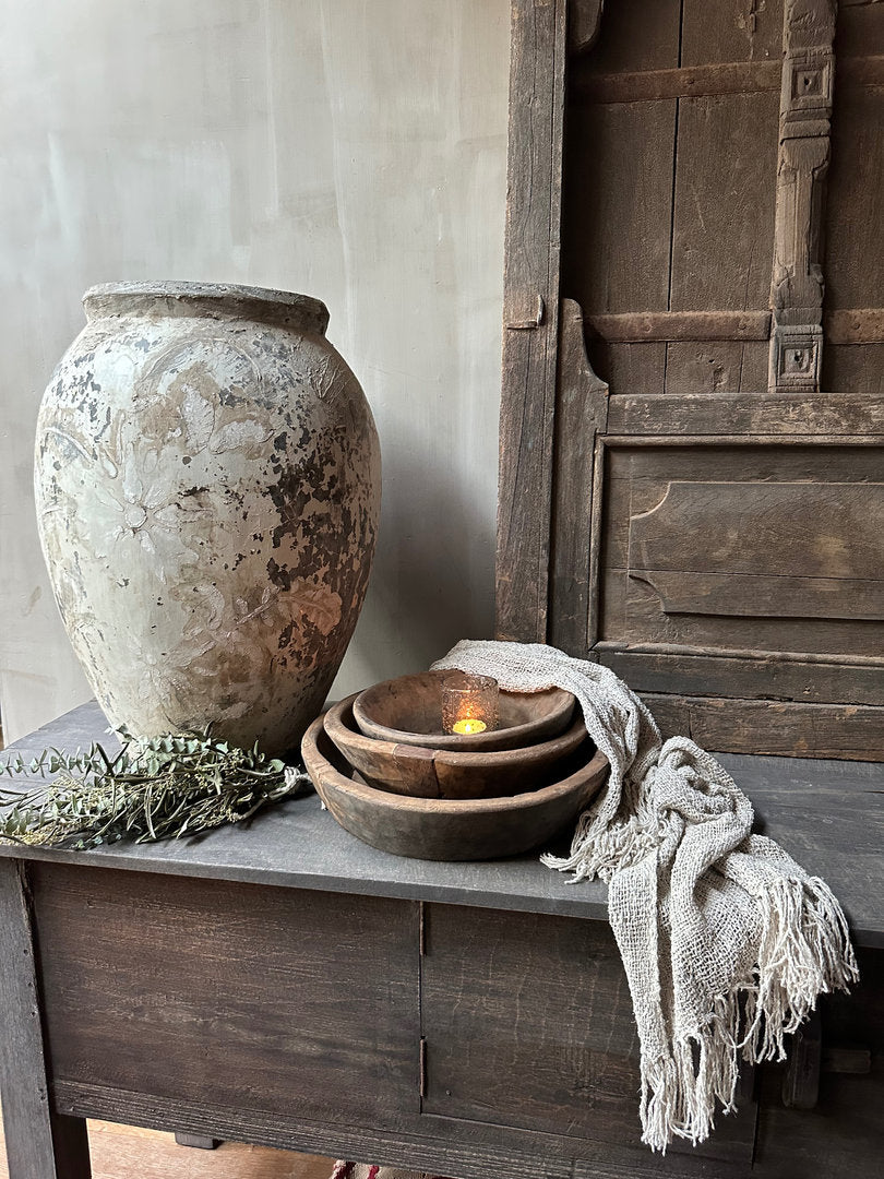 Luxe Indiase stenen kruik / pot