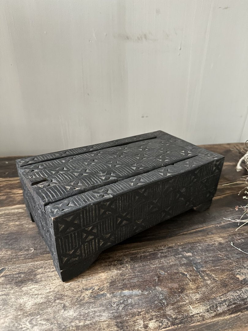 Kistje met deksel zwart - My Sober Home