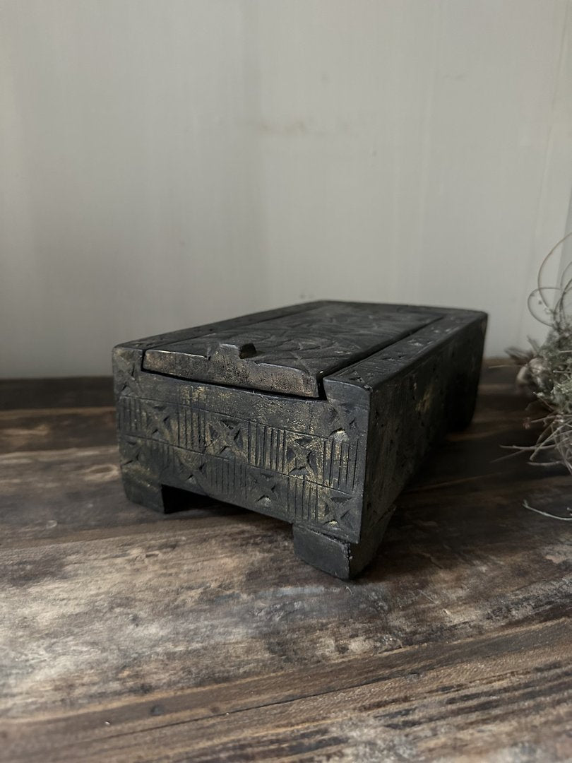 Kistje met deksel zwart - My Sober Home