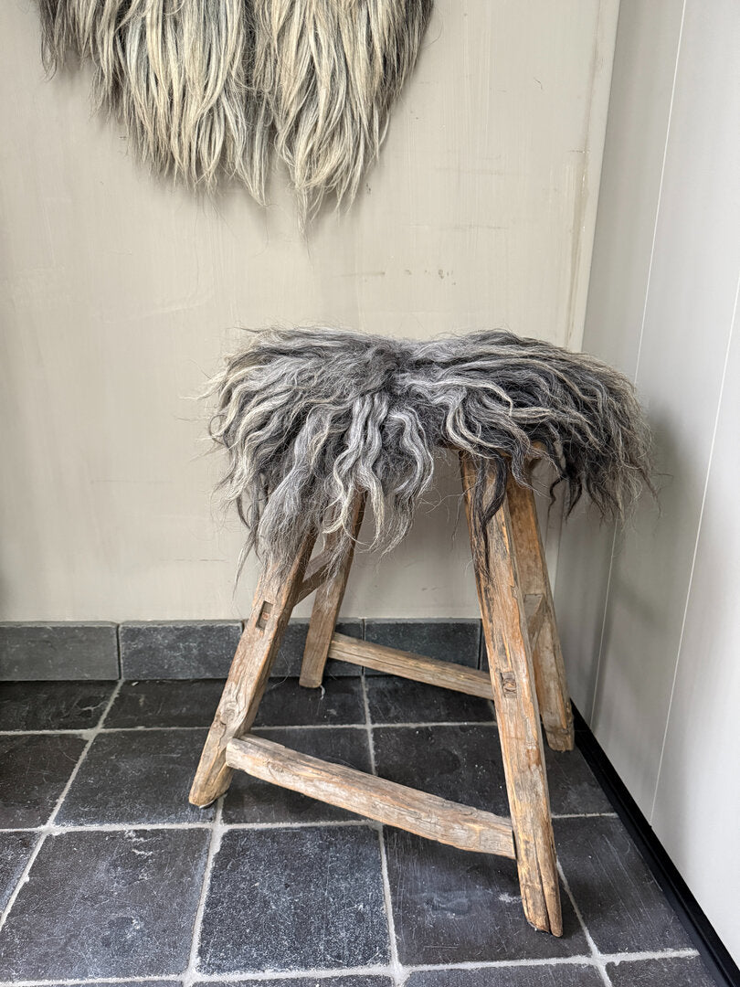 Kruk vachtje beige/grijs