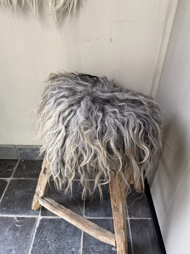 Kruk vachtje beige/grijs