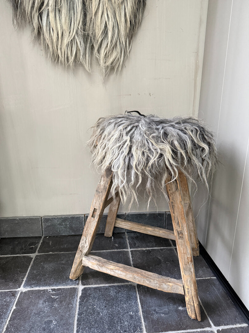 Kruk vachtje beige/grijs